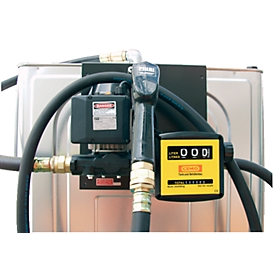 CEMO electric pump, approx. 50 l/min, 230 V, self-priming, counter, spray gun with bracket, filling hose 4 m