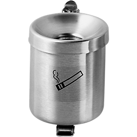 Cendrier de sécurité - Ø 90 x H 100 mm - inox