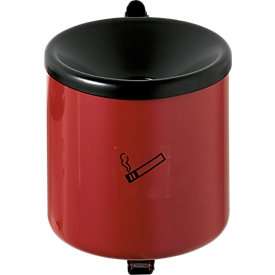 Cendrier de sécurité, H 145 x Ø 150 mm, rouge