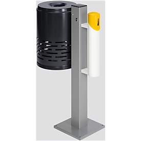 Cendrier poubelle, anthracite/blanc/jaune
