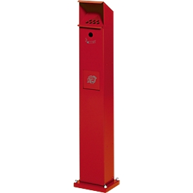 Cendrier poubelle pour l'extérieur, rouge