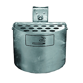 Cendrier semi-circulaire sans toit, galvanisé