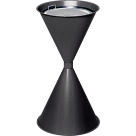 Cendrier sur pied - acier -  Ø 400 x H 700 mm - 15 L - argent vieilli