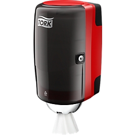Centerfeed dispenser TORK® Mini, zwart/rood
