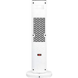 Ceramic fan heater NIVEN, 2000 W, 2 heat settings, horizontal oscillation, LCD touch function, remote control, black and white