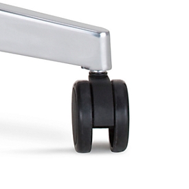 Chair castors ESHH, for hard floors, 65 mm, plastic, black, 5 pcs.