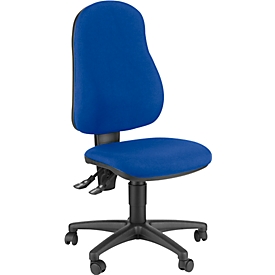 Chaise de bureau Topstar Point 600, mécanisme de contact permanent, sans accoudoirs, siège en auge, bleu