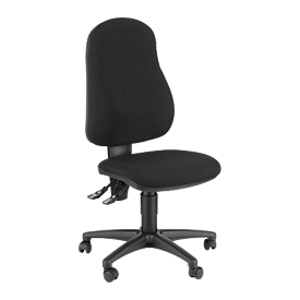 Chaise de bureau Topstar Point 600, mécanisme de contact permanent, sans accoudoirs, siège en auge, noir