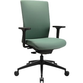 Chaise de bureau Topstar Sitness AirWork G, rembourrage sandwich, assise plate 3D, mécanisme synchrone, appui-lordose réglable en hauteur, certifiée AGR, vert menthe