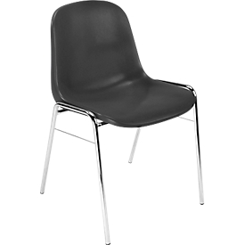 Chaise en forme de coque Beta, empilable, résistante aux désinfectants, hauteur d'assise 460 mm, anthracite