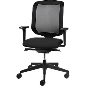 Chaise pivotante Giroflex modèle 434, sans accoudoirs, noir