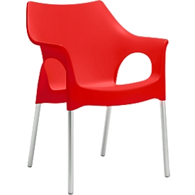 Chaise pour extérieur OLA, rouge