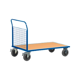 Chariot à 1 dossier habillage grillagé, L 1000 x l. 700 mm, capacité de charge 600 kg