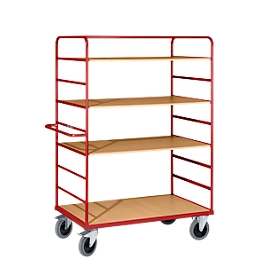 Chariot à 4 étages - L 1400 x l. 800 x H 880 mm - capacité de charge 500 kg - notre marque Schaefer Shop Select