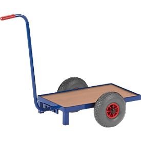 Chariot à barre de poussée pour benne en plastique de 90 L