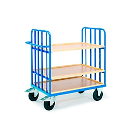 Chariot à étage avec poignée de poussée, 975 x 675 mm, répartition variable pour les caisses des étages