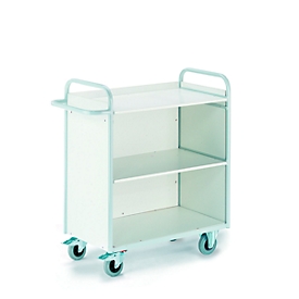 Chariot de bureau avec panneaux latéraux et arrière, 1000 x 490 mm, capacité de charge 150 kg
