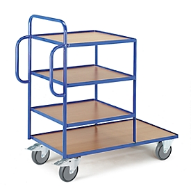 Chariot de préparation de commandes - 4 étages - capacité de charge 250 kg