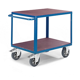 Chariot de transport, 2 surfaces de chargement, 1600 x 800 mm, capacité de charge 1200 kg
