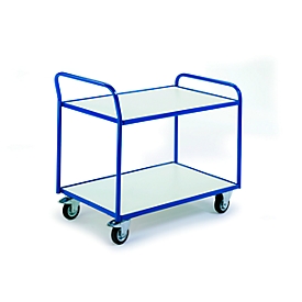 Chariot de transport ESD à 2 étages, 790 x 490 mm, capacité de charge 250 kg