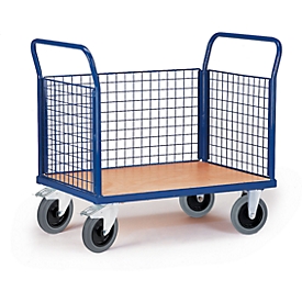 Chariot grillagé à 3 dossiers, 850 x 480 mm