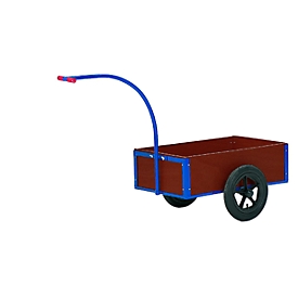 Chariot manuel pour charges légères -avec parois - 700 x 425 mm - 150 kg - pneus gonflables