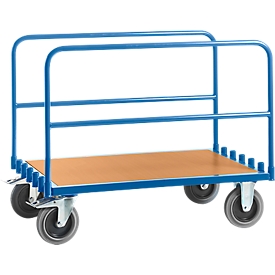Chariot plate-forme avec 2 arceaux, L 1000 x l. 700 mm