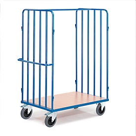 Chariot porte-colis, avec tubes verticaux, ouvert, Surface de chargement 1200 x 800 mm