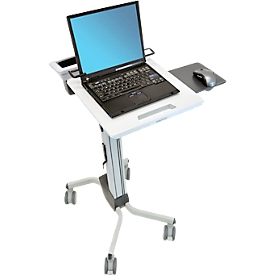 Chariot pour ordinateur portable Ergotron Neo-Flex 24-205-214, poste de travail assis ou debout, réglable en hauteur, pour ordinateurs portables 17″, jusqu'à 6,8 kg, gris