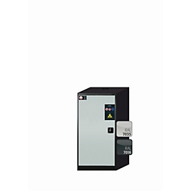 Chemikalienschrank  asecos CS-CLASSIC, Flügeltür, Anschlag links, Front Lichtgrau, B 545 x T 520 x H 1105 mm