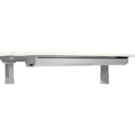 Chemin de câbles ERGO-T 2.0, métal, weialu, pour tables à partir de 1800 mm de largeur