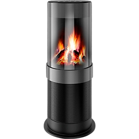 Cheminée électrique ECOMERO, 1800 W, effet flamme 3D, 3 niveaux de chauffage, fonction pivotante, noir