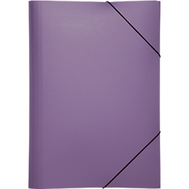 Chemise à 3 rabats et à élastique Pagna, format A4, en PP, violet