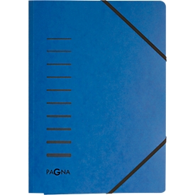 Chemise à 3 rabats et à élastiques PAGNA, format A4, en carton, pièce, bleu