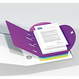 Chemise à anneaux TARIFOLD Smartfolder, format A4, jusqu'à 80 feuilles, en carton, couleurs assorties, 6 pièces