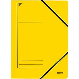 Chemise à fermeture à élastique, en carton pour format A4, jaune