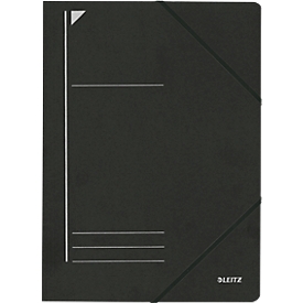 Chemise à fermeture à élastique, en carton pour format A4, noir