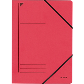 Chemise à fermeture à élastique, en carton pour format A4, rouge