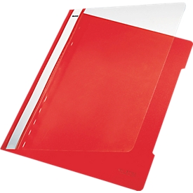 Chemise à lamelles 4191 LEITZ®, format A4, PVC, 25 p., rouge