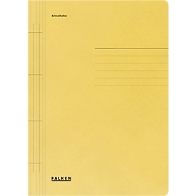 Chemise à lamelles FALKEN, format A4, carton RC Manila, jaune