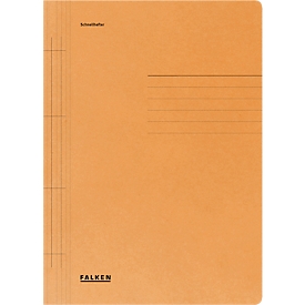 Chemise à lamelles FALKEN, format A4, carton RC Manila, orange