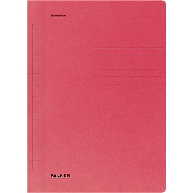 Chemise à lamelles FALKEN, format A4, carton RC Manila, rouge