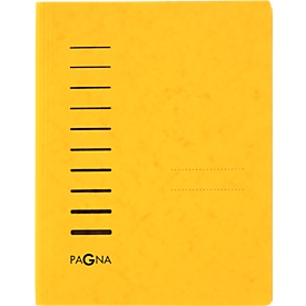 Chemise à lamelles PAGNA, format A4, carton, 25 p., jaune