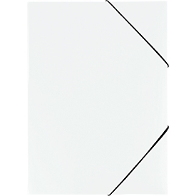 Chemise avec fermeture en coin EICHNER, format A4, 3 rabats, 10 p., blanc