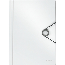 Chemise avec fermeture en coin Solid Leitz, format A4, jusqu'à 150 feuilles, blanc