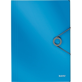 Chemise avec fermeture en coin Solid Leitz, format A4, jusqu'à 150 feuilles, bleu clair