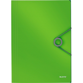 Chemise avec fermeture en coin Solid Leitz, format A4, jusqu'à 150 feuilles, vert clair