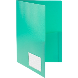 Chemise d'offre FolderSys, A4, 4 pochettes, pochette pour cartes de visite, polypropylène, vert, 10 pièces