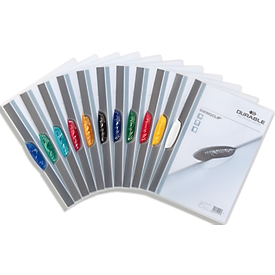 Chemise Swingclip DURABLE, format A4, PP, avec clip, coloris assortis