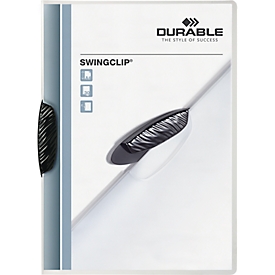 Chemise Swingclip DURABLE, format A4, PP, avec clip, noir